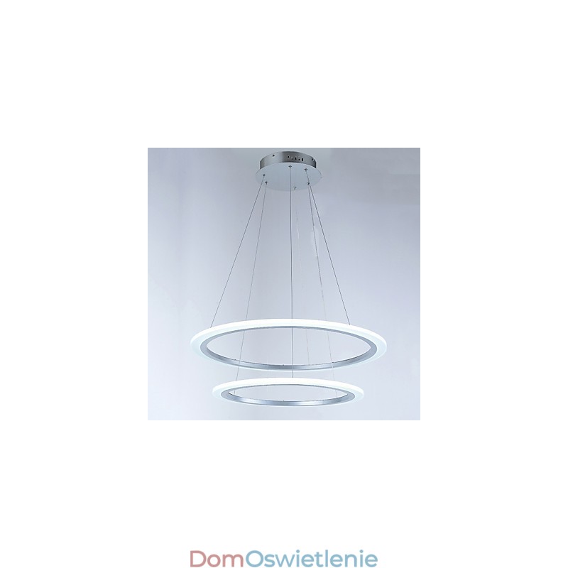 Lampy wiszące akrylowe, żyrandole sufitowe, oprawy oświetleniowe z 2 pierścieniami