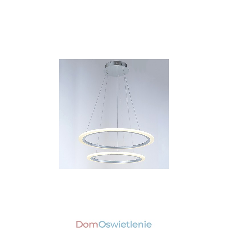 Lampy wiszące akrylowe, żyrandole sufitowe, oprawy oświetleniowe z 2 pierścieniami
