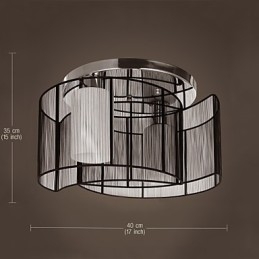 Lampa sufitowa nowoczesny design 2 światła czarny