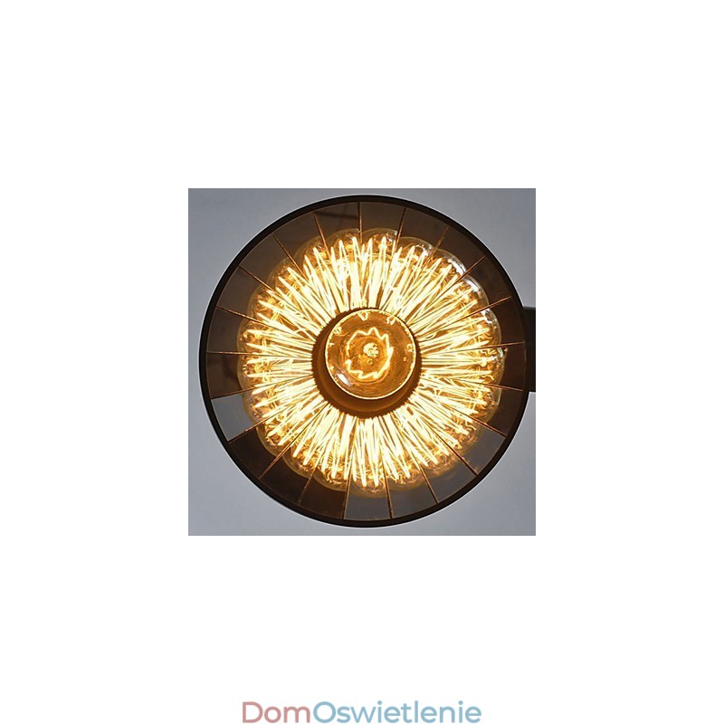Lampy wiszące Vintage 3 światła, żarówki ST64 w zestawie, system góra-dół