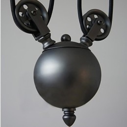 Lampy wiszące Vintage 3 światła, żarówki ST64 w zestawie, system góra-dół