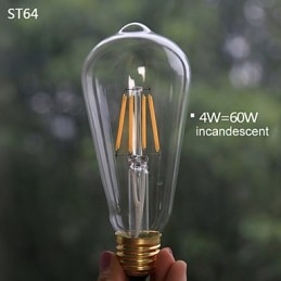 Lampy wiszące Vintage 3 światła, żarówki ST64 w zestawie, system góra-dół