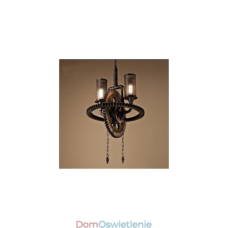 Industrial Wind Cafe Personalizowany wisiorek Studio Gear Double Head