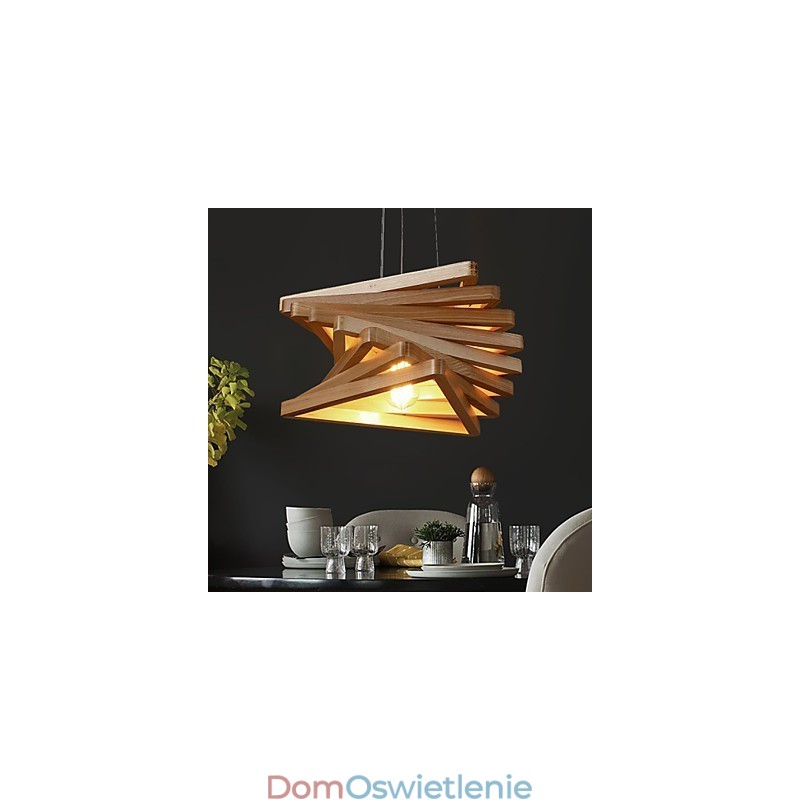 1Tradycyjny Klasyczny Styl Wiejski Miniaturowy Malowanie Drewna Bambusowego Wisząca Lampa