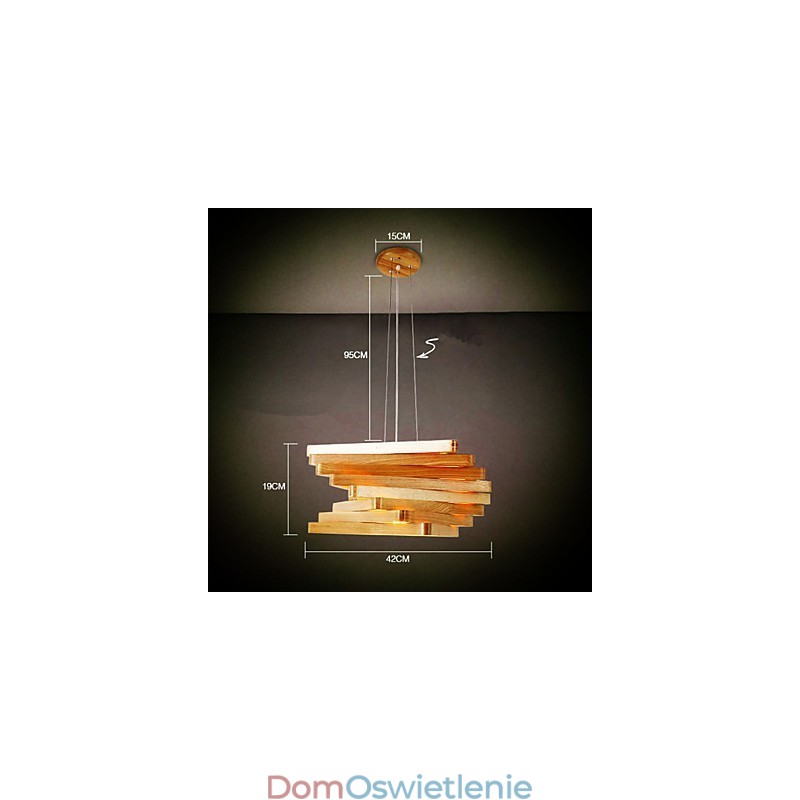 1Tradycyjny Klasyczny Styl Wiejski Miniaturowy Malowanie Drewna Bambusowego Wisząca Lampa