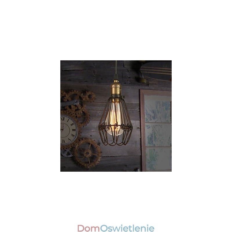 Lampy wiszące w stylu vintage, amerykańskim, rustykalnym, przywracające dawne sposoby, kute żelazo, mała lampa wisząca