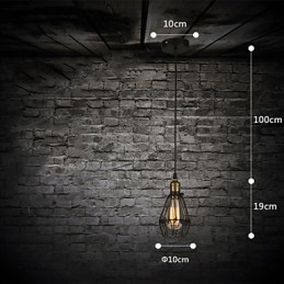 Lampy wiszące w stylu vintage, amerykańskim, rustykalnym, przywracające dawne sposoby, kute żelazo, mała lampa wisząca