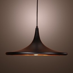 Nowoczesna aluminiowa lampa wisząca z czarnym kloszem