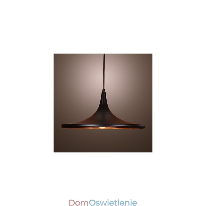 Nowoczesna aluminiowa lampa wisząca z czarnym kloszem