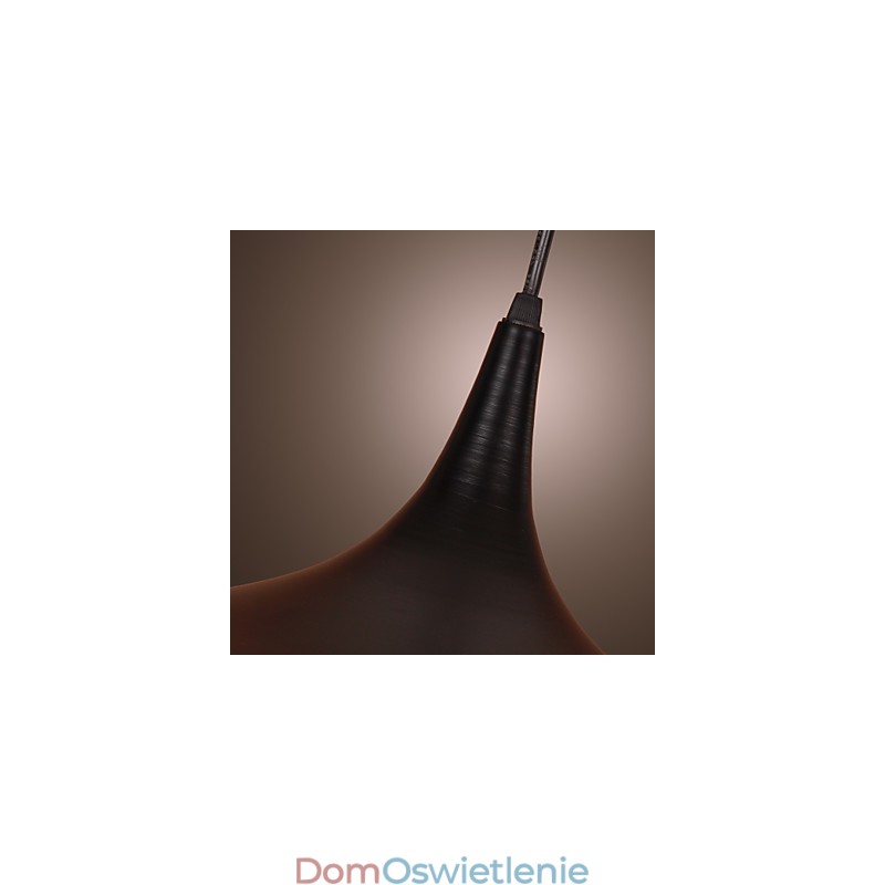 Nowoczesna aluminiowa lampa wisząca z czarnym kloszem