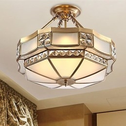 Tradycyjna klasyczna rustykalna lampa wisząca z mosiądzu