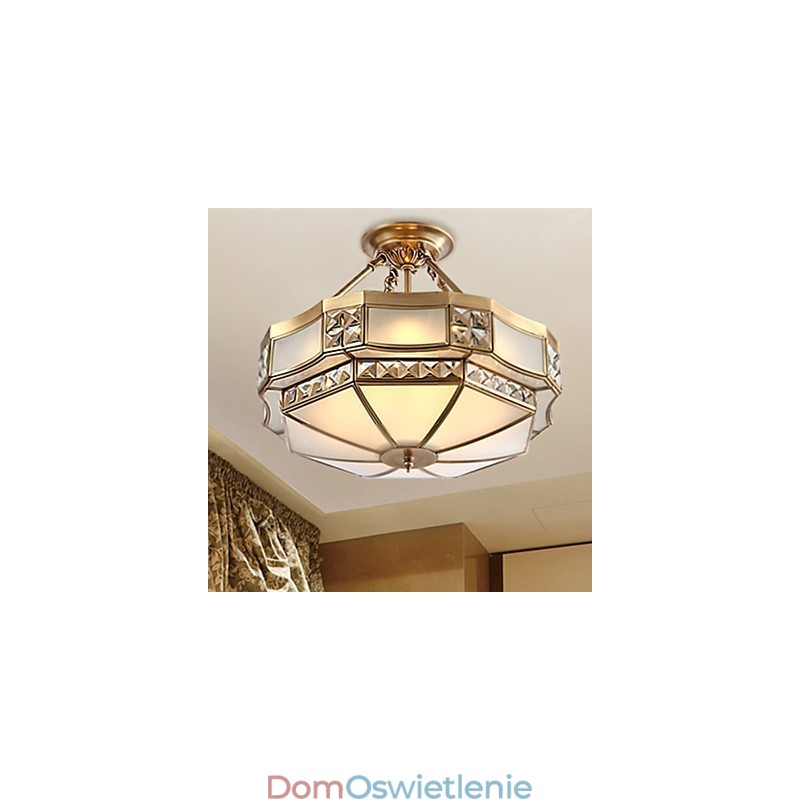 Tradycyjna klasyczna rustykalna lampa wisząca z mosiądzu