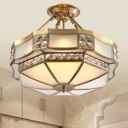 Tradycyjna klasyczna rustykalna lampa wisząca z mosiądzu