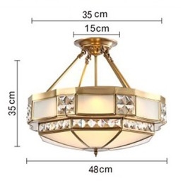 Tradycyjna klasyczna rustykalna lampa wisząca z mosiądzu