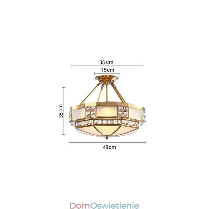 Tradycyjna klasyczna rustykalna lampa wisząca z mosiądzu