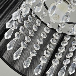 Nowoczesna współczesna lampa wisząca z kryształu chromowanego metalu