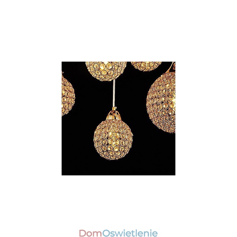 Nowoczesna współczesna lampa wisząca z kryształu Globe Galwanizowane metalowe