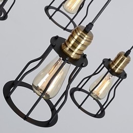 Vintage Edison Multiple Ajustable DIY Lampa sufitowa Światło Wiszące Oświetlenie Żyrandol Nowoczesny Elegancki Przemysłowy Jadalnia