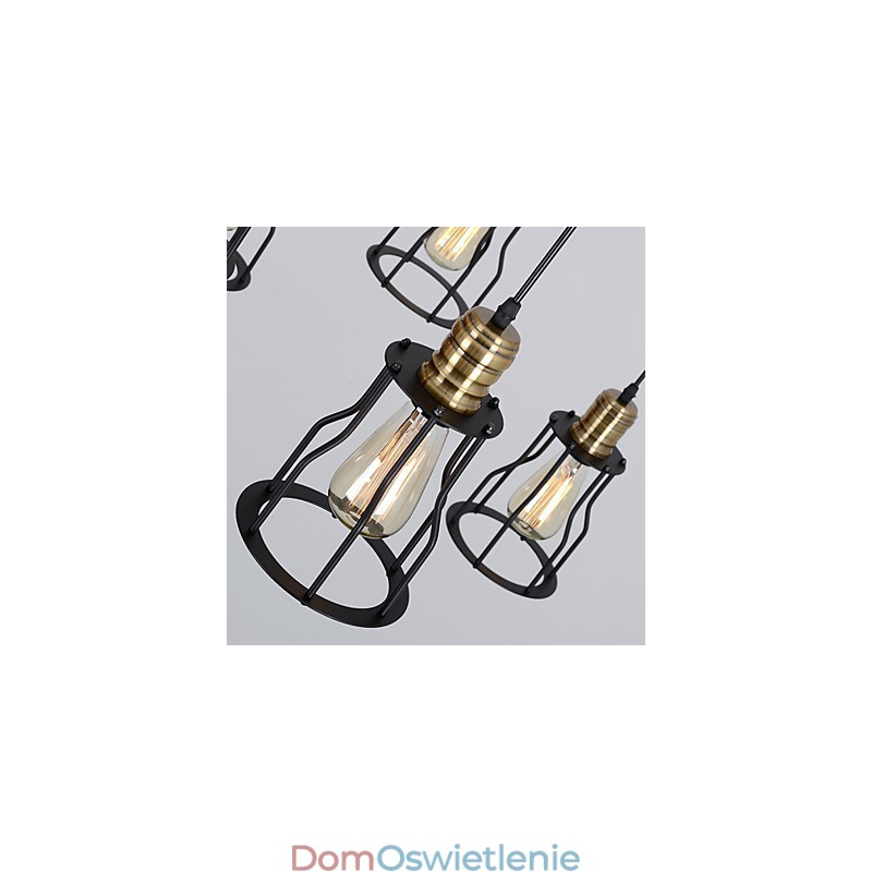 Vintage Edison Multiple Ajustable DIY Lampa sufitowa Światło Wiszące Oświetlenie Żyrandol Nowoczesny Elegancki Przemysłowy Jadalnia