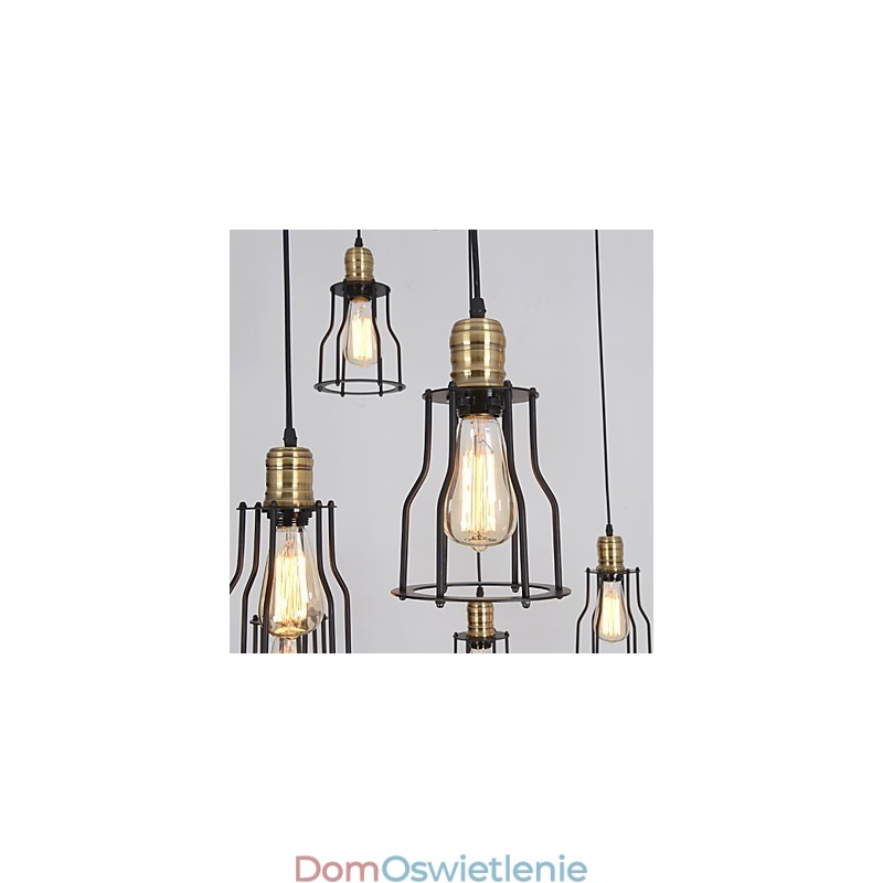 Vintage Edison Multiple Ajustable DIY Lampa sufitowa Światło Wiszące Oświetlenie Żyrandol Nowoczesny Elegancki Przemysłowy Jadalnia