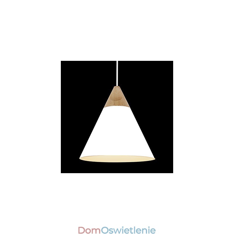Miniaturowa artystyczna lampa wisząca w kształcie stożka 1 światło Nowoczesna prostota Wykończenie Czarny Biały Przydymiony niebieski Aluminium i drewniana lampa wisząca