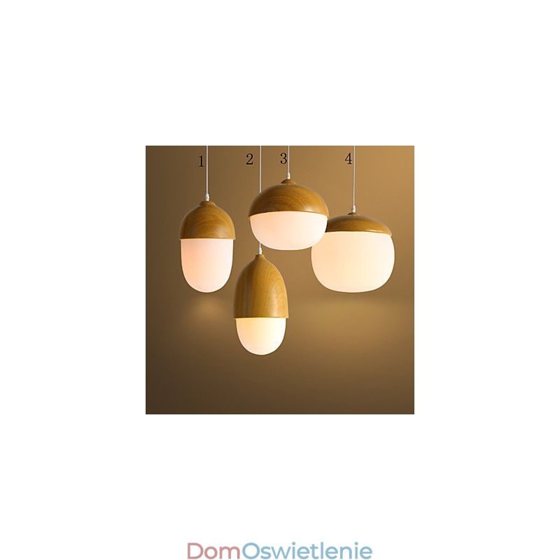 Nordic Contracted Mushroom Creative Nuts Pojedyncza głowica szklana żyrandol Lampa Światło