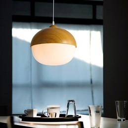 Nordic Contracted Mushroom Creative Nuts Pojedyncza głowica szklana żyrandol Lampa Światło