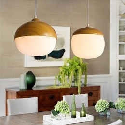 Nordic Contracted Mushroom Creative Nuts Pojedyncza głowica szklana żyrandol Lampa Światło