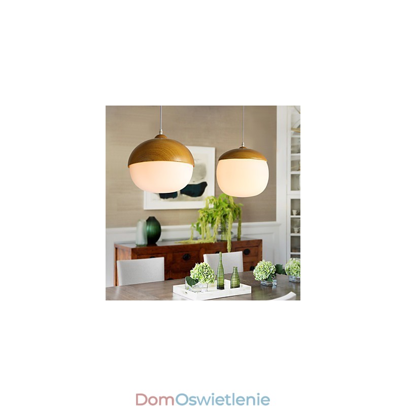 Nordic Contracted Mushroom Creative Nuts Pojedyncza głowica szklana żyrandol Lampa Światło