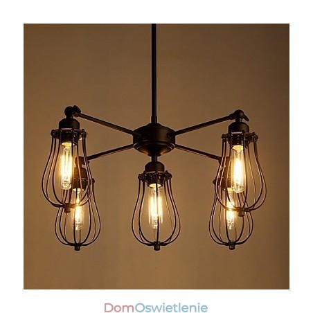 Lampy wiszące Tradycyjne Klasyczne Rustykalne Chata Retro Metalowe 5 świateł Lampy wiszące Tradycyjne Klasyczne Rustykalne Chata Retro Metalowe 5 świateł