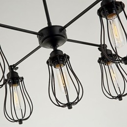 Lampy wiszące Tradycyjne Klasyczne Rustykalne Chata Retro Metalowe 5 świateł