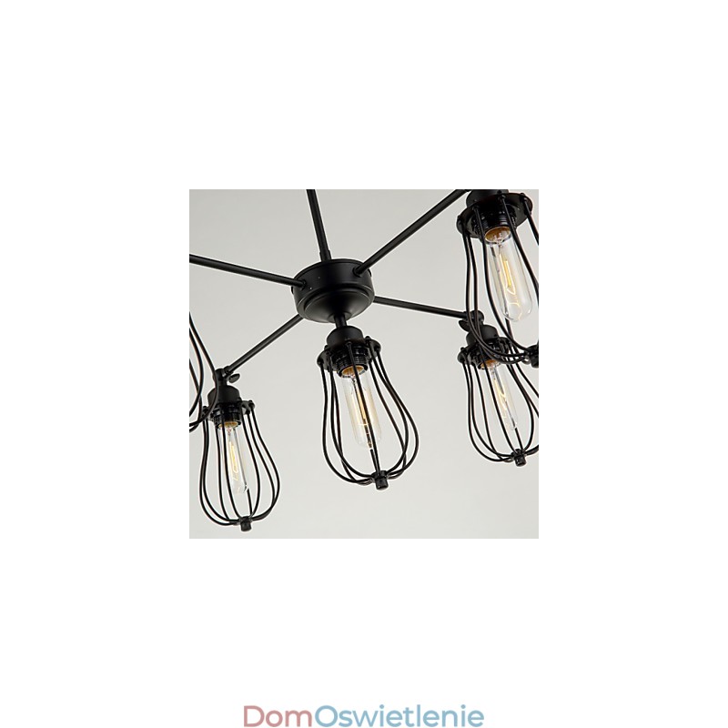 Lampy wiszące Tradycyjne Klasyczne Rustykalne Chata Retro Metalowe 5 świateł