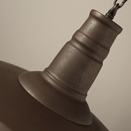 Lampa wisząca retro 1 światło stary metalowy klosz materila sklep