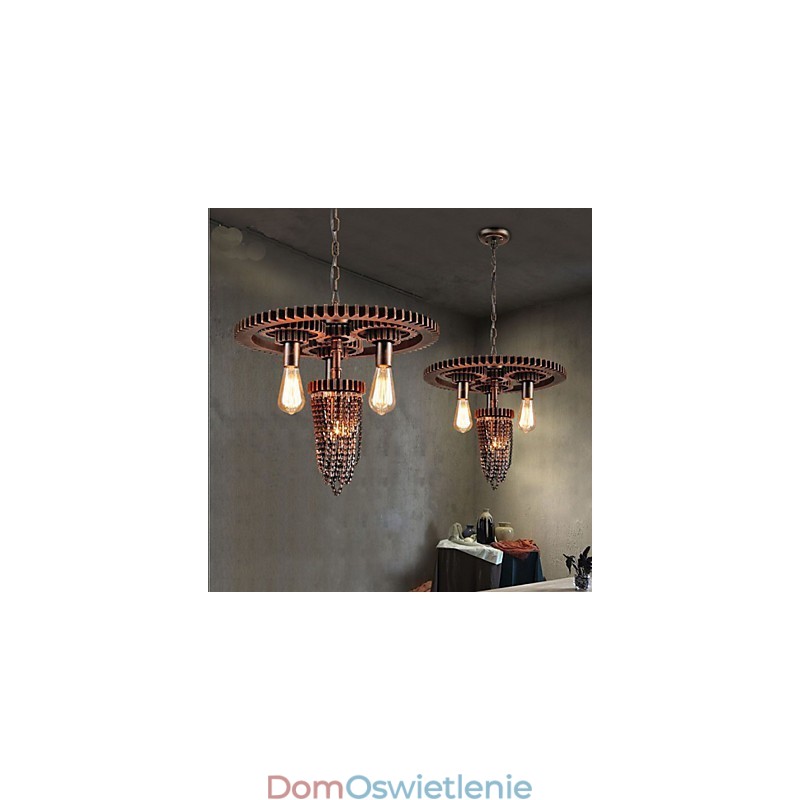 Industrial Wind Cafe Studio Gear Lampa trzygłowicowa