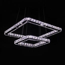 Nowoczesna współczesna lampa wisząca z kryształu i metalu