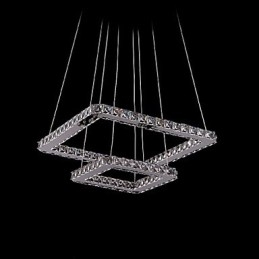 Nowoczesna współczesna lampa wisząca z kryształu i metalu