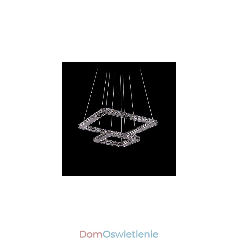 Nowoczesna współczesna lampa wisząca z kryształu i metalu