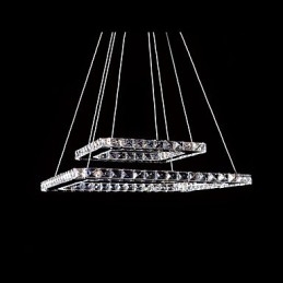 Nowoczesna współczesna lampa wisząca z kryształu i metalu