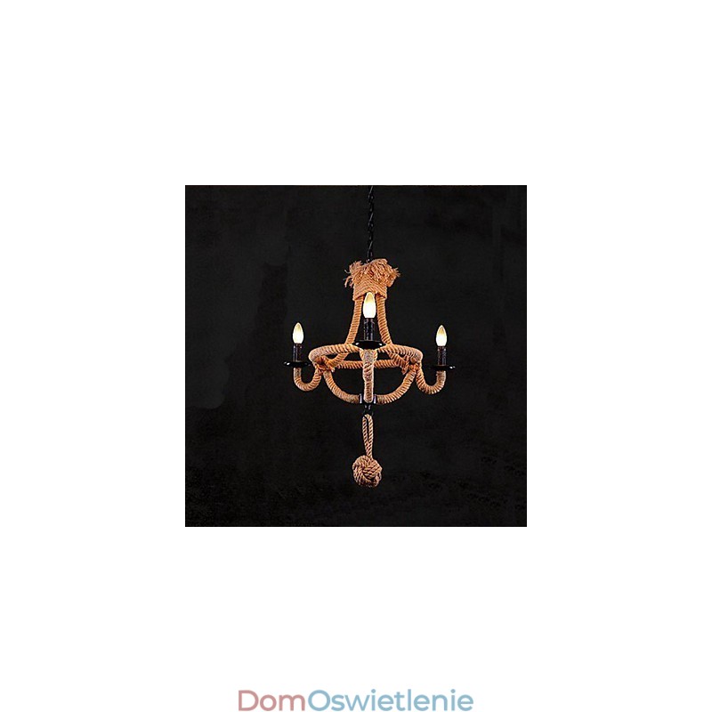 Tradycyjny Klasyczny Rustykalny Domek Vintage Retro Country Malowanie Metalowy Żyrandol