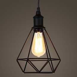 Amerykańska mała stalowa klatka dla ptaków wisząca Vintage Retro DIY Drop Light Industrial Light Fixture do dekoracji domu