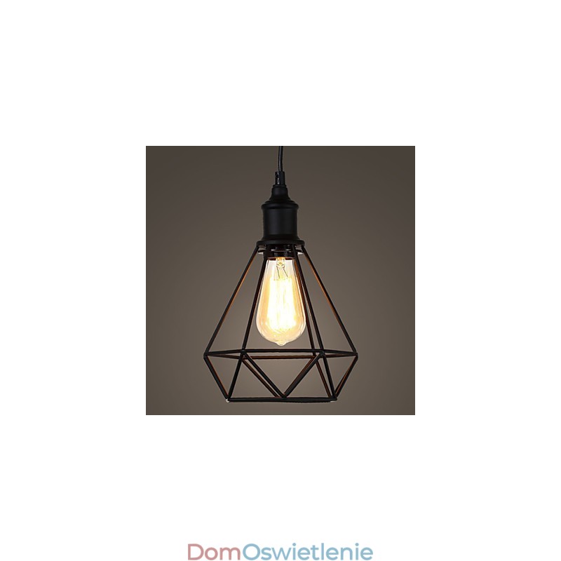 Amerykańska mała stalowa klatka dla ptaków wisząca Vintage Retro DIY Drop Light Industrial Light Fixture do dekoracji domu