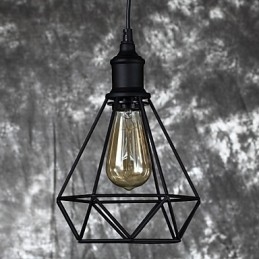 Amerykańska mała stalowa klatka dla ptaków wisząca Vintage Retro DIY Drop Light Industrial Light Fixture do dekoracji domu