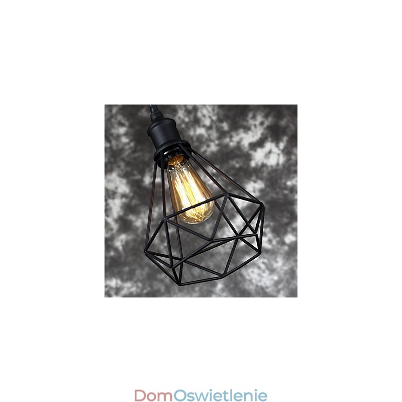 Amerykańska mała stalowa klatka dla ptaków wisząca Vintage Retro DIY Drop Light Industrial Light Fixture do dekoracji domu