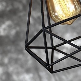 Amerykańska mała stalowa klatka dla ptaków wisząca Vintage Retro DIY Drop Light Industrial Light Fixture do dekoracji domu