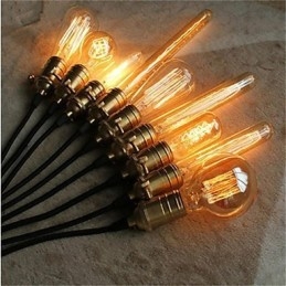 Amerykańska lampa żyrandolowa w stylu retro minimalistyczna z pojedynczą miedzią