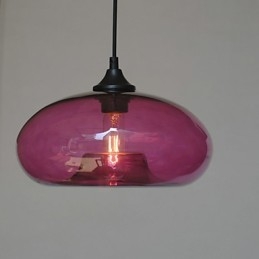 Nowoczesna charakterystyczna lampa wisząca 1 światło z przezroczystym kloszem