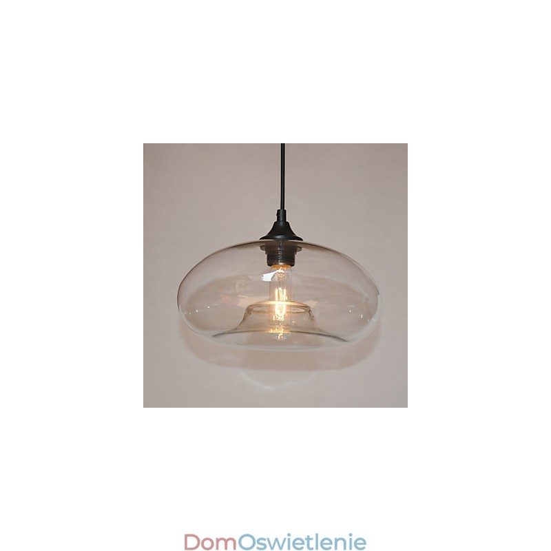 Nowoczesna charakterystyczna lampa wisząca 1 światło z przezroczystym kloszem