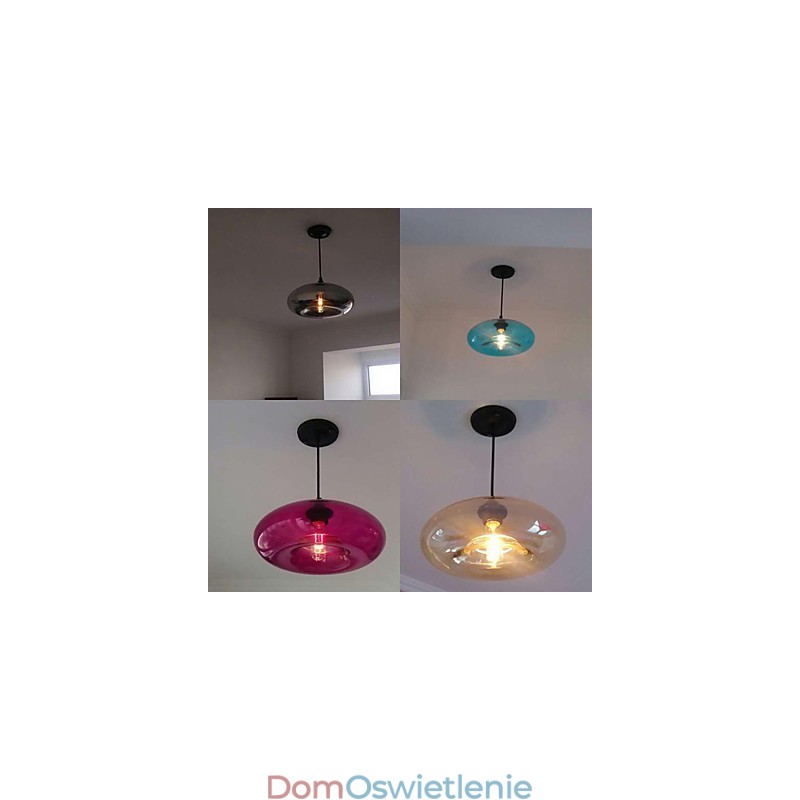 Nowoczesna charakterystyczna lampa wisząca 1 światło z przezroczystym kloszem