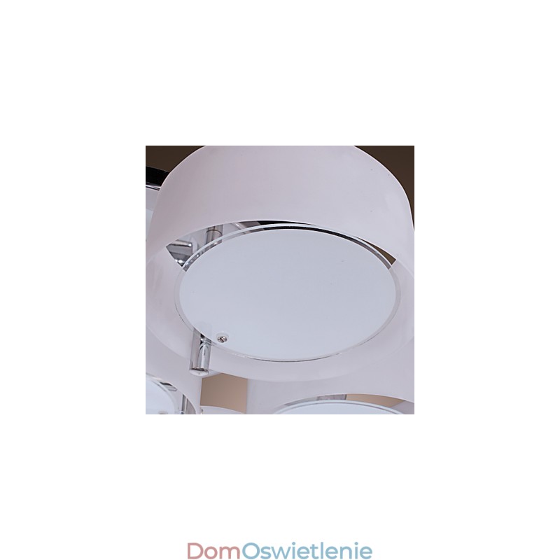 Nowoczesny współczesny chromowany metalowy żyrandol montowany na płasko