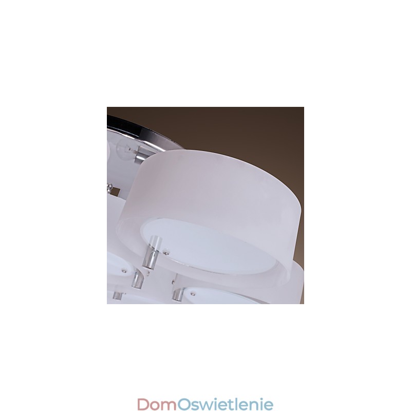 Nowoczesny współczesny chromowany metalowy żyrandol montowany na płasko